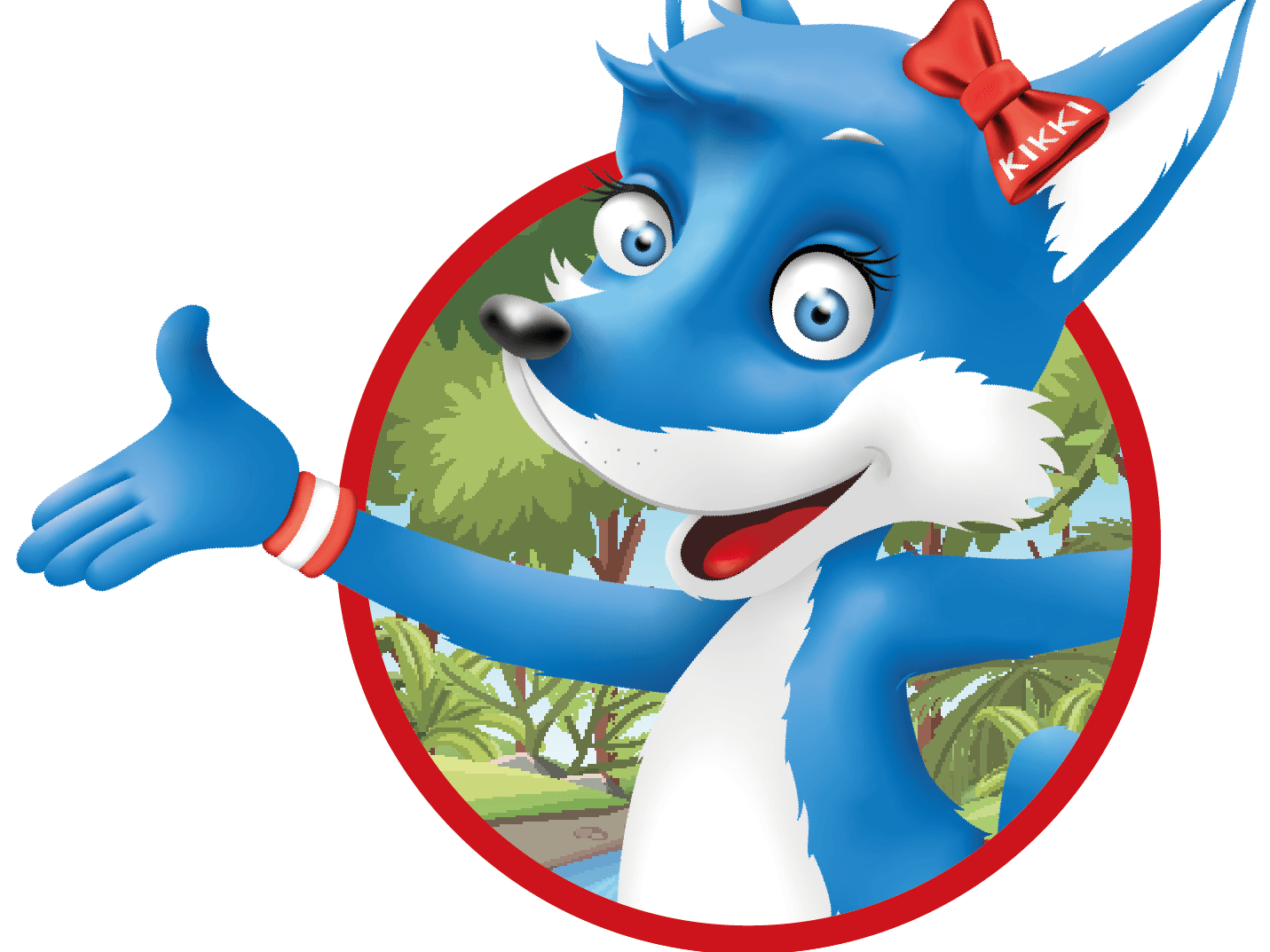 IKKBB-Maskottchen, die blaue Füchsin KIKKI